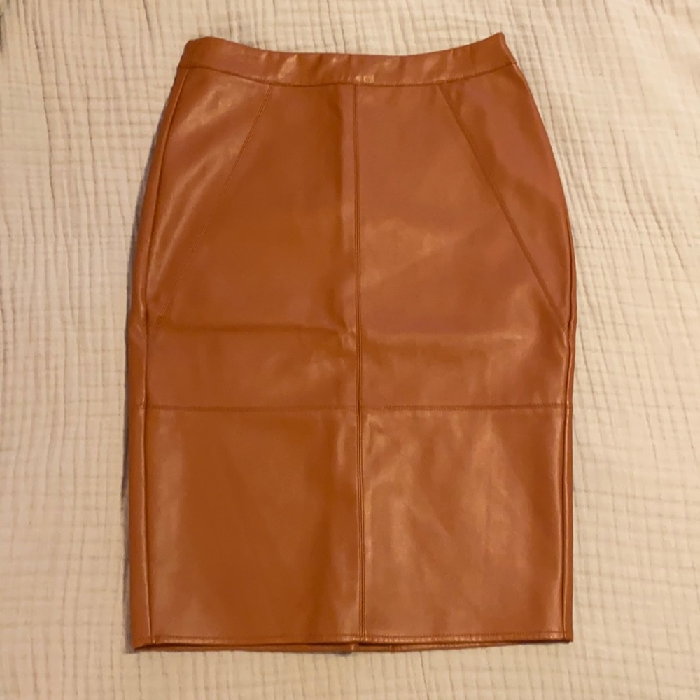 Asos Camel High Waisted Pencil Skirt
